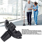ZJchao Walking Stick Tips, 22mm, 6 Pillar Design, Anti-Slip, Fatigue Reducing, Wide Compatibility Silicone, Silver