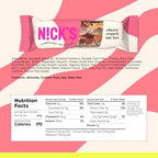 NICKS Keto Nut Bar Cherry Cashew Almond Chocolate, Keto Snack with 2g Sugar & 5g Net Carbs – Low Carb, High Flavor Protein Snack for Sports, Hiking & On-the-Go (pack of 12) 40.0 grams