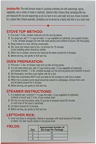 Zatarain's Jambalaya Mix, 40 oz - One 40 Ounce Box of Jambalaya Rice Mix, Perfect as a Stand-Alone Side or Signature Cajun Dish with Sausage, Chicken or Seafood