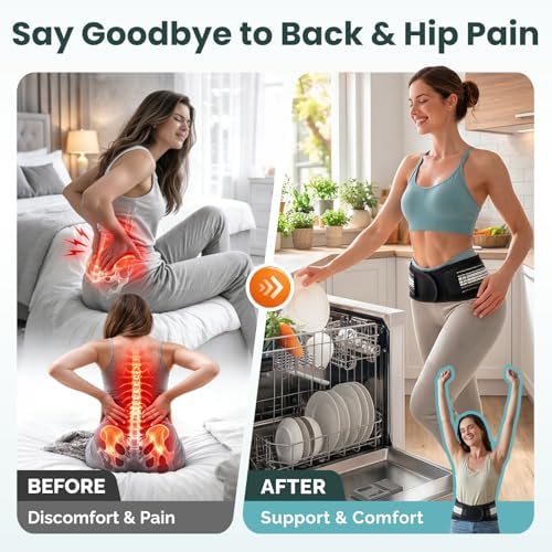 Sacroiliac SI Joint Hip Belt for Women and Men, Lower Back Support Brace, Sciatica Pain Relief, Breathable & Adjustable