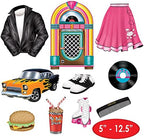Beistle 50's Cutouts (10/Pkg), multicolor (54153)