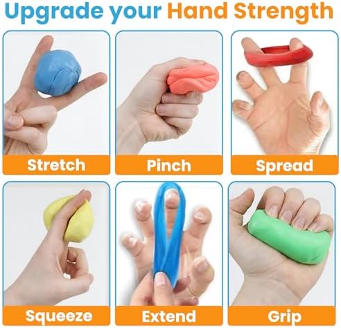 FlintRehab Therapy Putty for Teens & Adults (4 Pack, 3 Oz Each) - Putty for Hand Therapy, Fidgeting & Stress Relief - Non-Toxic Resistive Exercise Putty for Hand Strengthening