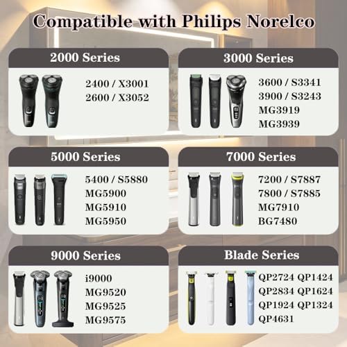 5V Charger Cord for Philips Norelco 2000 2400 3000 3600 3900 5000 5400 7000 7600 7800 i9000 9000 Series Shaver Replacement Charging Cable Compatible with Phillips Multigroom/Body Groomer Trimmer