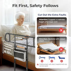 C5 Pro Bed Rails for Elderly Adults Safety - Foldable Bed Assist Rail with Adjustable Height, Bed Cane with Non-Slip Wider Handrail
