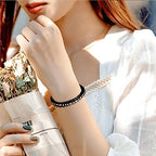 2PCS Morse Code I LOVE YOU Leather Rope Cuff Bracelets for Men Women, His and Hers Leather Adjustable Couple Bracelets