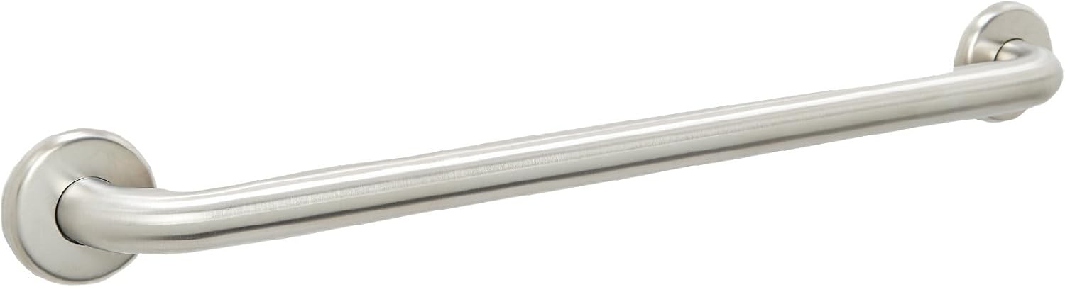 32” Shower Handle Smooth Grip | 304 Stainless Steel Grab Bars for Bathtubs and Showers | Brushed Nickel ADA Standard Hand Rails for Seniors, Children, Injured People | Supports Upto 400lbs