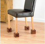 Homecraft Wooden Furniture Raisers, Elephant Feet Bed, Chair and Sofa Raisers, Pack of 4 Cubes, 3" Rise, Up to 380kg Support