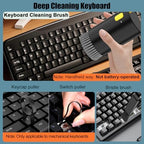 VICHYIE 20 in 1 Multifunctional Cleaner Kit for Electronic Devices, Keyboard Cleaning Brush, Headphones Cleaner Kit for AirPods, Multi-Tool for Cleaning Laptop, Earbuds, Camera, Cellphones (Black)
