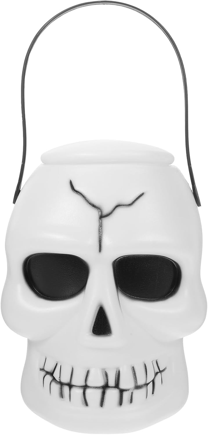Ciieeo Large Halloween Pumpkin Bucket Candy Jar Portable Trick or Treat Bucket with Handle 7.08X6.29X5.51In Reusable Candy Holder for Party and Home Decor