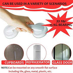Suction Grab Bar, Portable Suction Handle Bar Suction Grip Bar for Window Door Drawer Cabinet Mini Fridge Grab Puller (White)