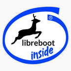 Libreboot Inside (Text) Sticker Vinyl Bumper Sticker 6 Mil Thick - Size 5"