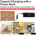 USB Heating Pad for Cat, Small Dog, 5V Safe Heated Pet Mat with 3-Temp, Hand Washable Warming Pad for Indoor Outdoor Use, Powered by Battery Operated Power Bank Car Charger (Black)