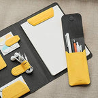 LHiDS Leather Pencil Pouch, Pen Bag for Three Fountain, Ballpoint & Rollerball Pens, Small Pencil Case, Travel Bags Organizer