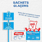 Alfapac - 15 Ice Cube Bags - Automatic Closure - Easy Release - 300 Ice Cubes