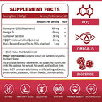 ZEBORA CoQ10-300mg-Softgels with PQQ, BioPerine & Omega-3, 120 Servings Coenzyme Q10 (Ubiquinone) Supplement for High-Absorption, Powerful-Antioxidant, Support Heart-Health & Energy-Production