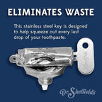 Dr. Sheffield's Tube Key I Designed to effortlessly roll up Your Toothpaste Tubes, ensuring You Never Waste a Single Drop.