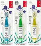 RADIUS Children's Toothbrush, Totz Brush, Extra Soft Bristles, Blue/Green/Yellow, BPA Free & ADA Accepted, Designed for Delicate Teeth & Gums for Children 18 Months & Up, Pack of 3