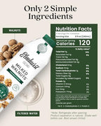 Elmhurst 1925 Unsweetened Walnut Milk - 32 Ounce (Pack of 6) Dairy-Free, Gluten-Free, Vegan, Kosher, Shelf Stable Milk Made with Water & Walnuts for Healthier, Simpler Plant-Based Alternatives