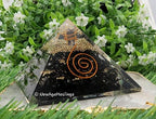 Large Orgone Pyramid | Shungite Pyramid Crystal | Coil Orgonite Pyramid | Organ Pyramids Positive Energy Healing