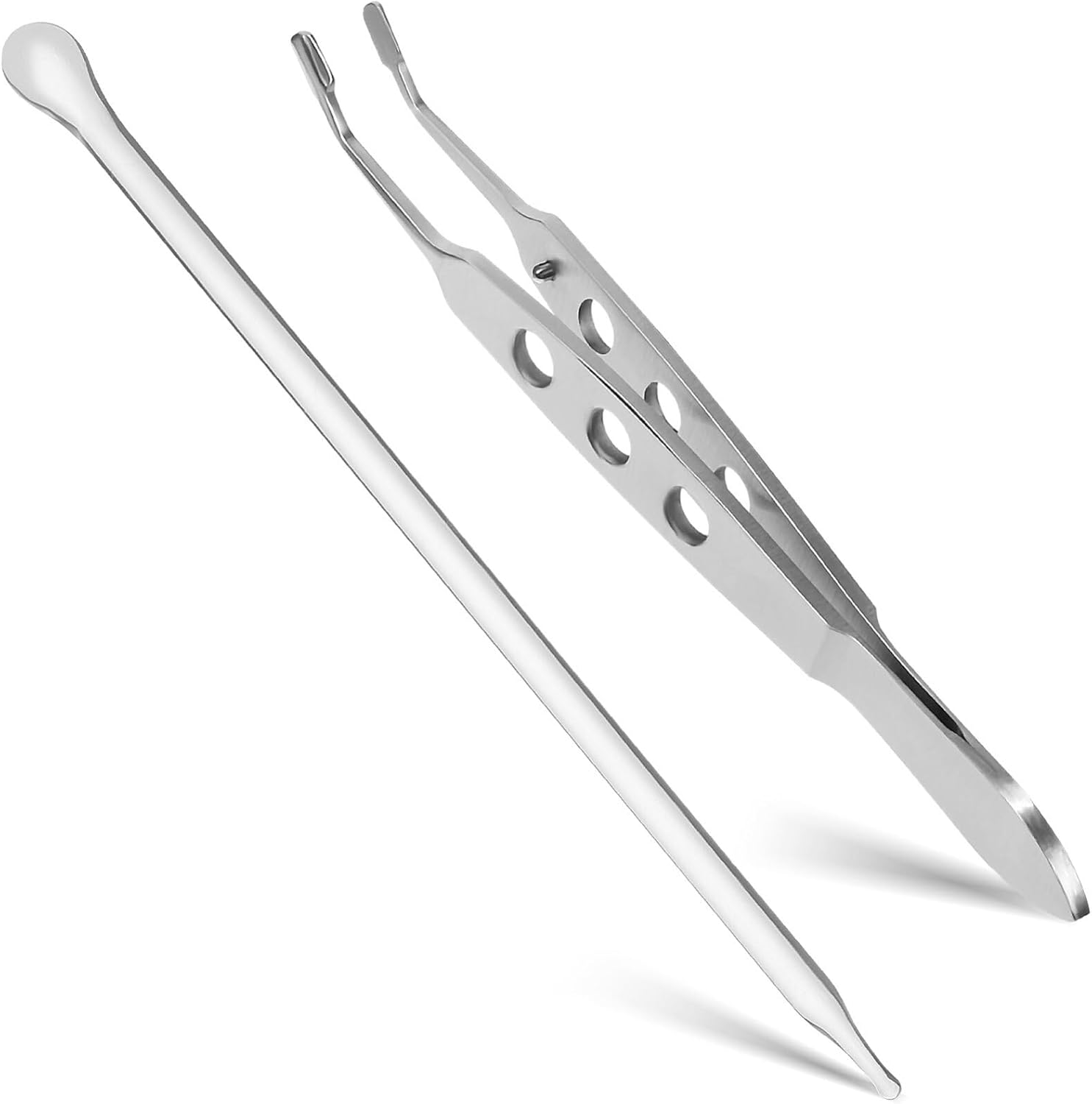 iplusmile Meibomian Gland Expressor & Eyelid Massage Tweezers Tool - Stainless Steel Forceps for Dry Eye Stye Relief, Eye Gland Care