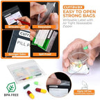 Pill Bags for Travel Pill Pouch Organizer Pack of 400 BPA Free 3 x 2.75 inch Pill Pouches for Medicine Reusable with Write on Label & Waterproof Zipper Seal AM PM Pill Baggies for Vitamins by CURRAVAX