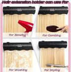 Hair Extension Holder holder for Washing,Styling, Packing and Storing,Hair Extension Holder holder for salons,bathrooms, beauty shops, cloakrooms.4 quick&easy Installation Modes With Tool.
