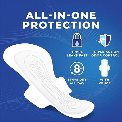Stayfree Ultra Thin Overnight Pads with Wings, For Women, Reliable Protection and Absorbency of Feminine Moisture, Leaks and Periods, 40 count - Pack of 3