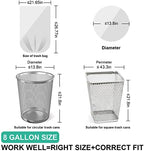 120 Count 8 Gallon Trash Bags Unscented - Thick Clear Medium Garbage bags, 30 Liter Strong Plastic Wastebasket Can Liners for Kitchen Home Bathroom Office