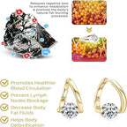 Honorable Joy Lymphatic Earrings for Women, Lovefinity™ Lymphatic Magnetotherapy Earrings Halolux Lymphvity Germanium Hoop Earring Jewelry