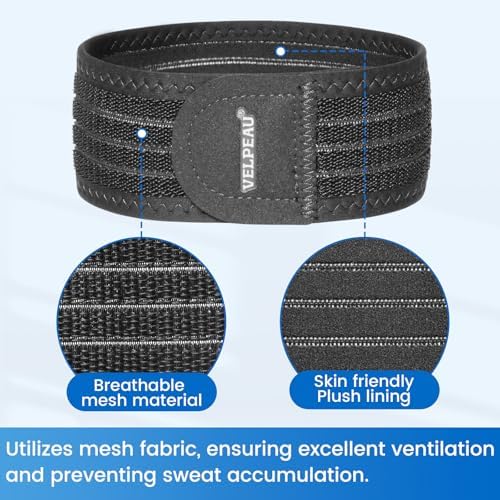 VELPEAU Umbilical Hernia Belt Baby Newborn -with 3 Different Shaped Compression Pads, Belly Button Navel Band Wrap Truss Abdominal Binder Support for Infant, Children, Toddler, Kids, Black One Size < 20"