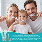 Disposable Toothbrushes with Toothpaste, Gold and Silver Toothbrush Disposable Bulk, Individually Packaged, Suitable for Hotels, Homes, Camping, and Travel (100-PACK)