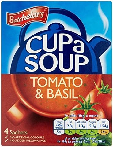 Batchelors Cup A Soup Tomato & Basil 4 x 26g - Pack of 2