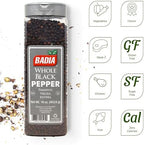 Badia Whole Black Pepper, 16 oz – Aromatic and Flavorful Peppercorns for Everyday Cooking