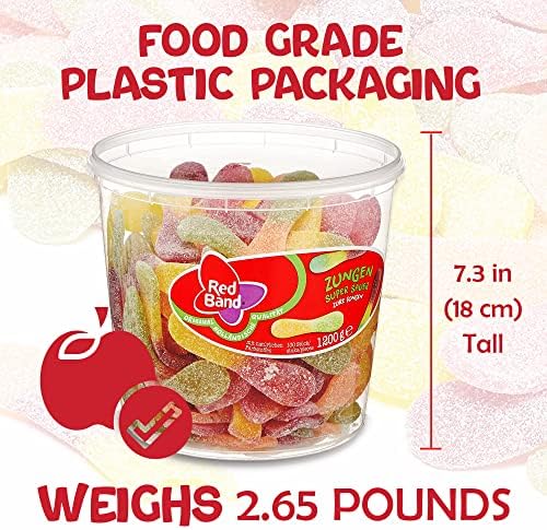 Red Band Zungen Super Sauer Dose - Fruit Gums - Sour-Sweet Wine Gum Experience - Dutch Quality