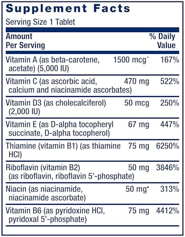 Life Extension One-Per-Day Multivitamin – Packed with Over 25 Vitamins, Minerals & Plant Extracts, Quercetin, 5-MTHF Folate & More – 1-Daily, Non-GMO, Gluten-Free – 60 Tablets
