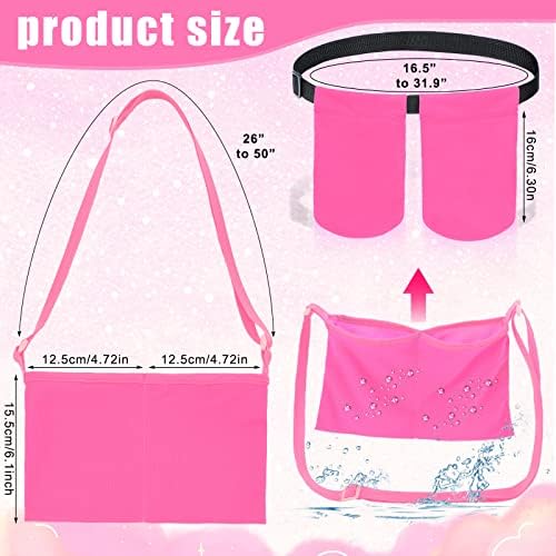 Tondiamo Adjustable Mastectomy Drain Holder Drain Pouch with Shower Bag Drainage Pouch Breast Shirts Two Pockets Mastectomy Tummy Tuck Recovery Supplies(Two Pockets,Pink)