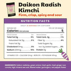 Olive My Pickle Fermented Kimchi - 16 Ounces | 1-Pack Bundle of Probiotic Daikon Radish Kimchi | Fresh & Flavorful Korean Food with Natural Probiotics for Gut Health - Perfect for Ramen & Spicy Noodles