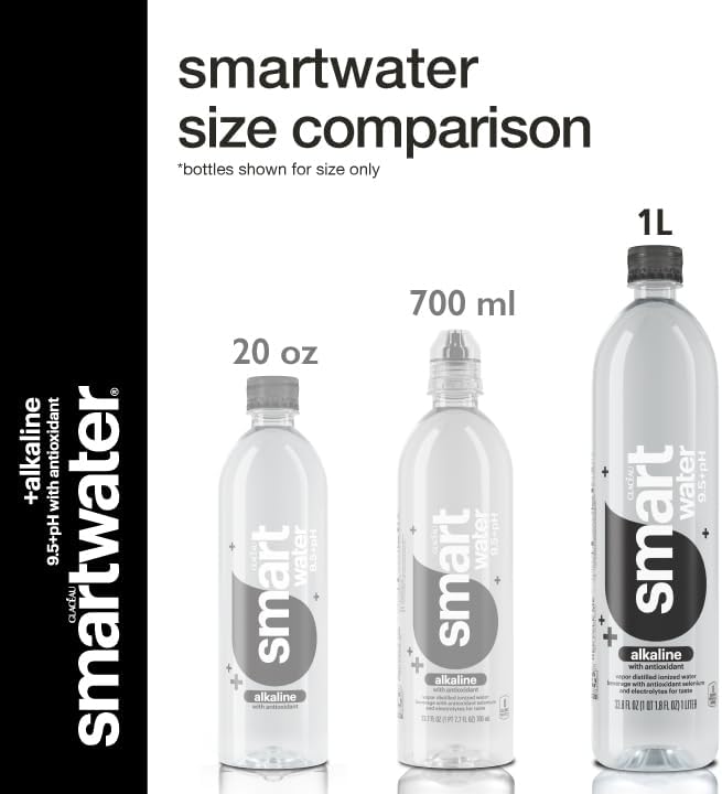Smartwater alkaline with antioxidant 1L 6pk
