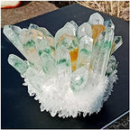Health & Household Natural Green Ghost Crystal Cluster Original Stone Healing Reiki Orange Crystals Minerals Specimen Home Decor (Size : 1000g)