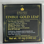 Barnabas Edible Gold Leaf 24K - Cake Decorations, Loose Gold Leaf Sheets for Cupcakes - 1.5 inches, Interleaf of 12