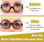 Frienda 24 Pairs Eyeglass Nose Pads, Soft Silicone Adhesive Cushion with Sticky Backing, D Shape Anti-Slip Air Chamber for Eyeglasses & Sunglasses(Transparent)