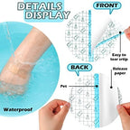 50 Pieces Waterproof Adhesive Bandages Transparent Stretch Bandages Protective Clear Films Tattoo Cover Tapes for Shower Swimming(6 x 6 Inch)