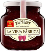 La Vieja Fabrica Combo of Raspberry Diet Jam, 280 Grams & Blueberry jam Bottle, 285 g