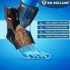Ankle Brace with Side Stabilizers -Adjustable Ankle Support for Sprains, Sports Injuries, Plantar Fasciitis, Injury Recovery, Best Ankle Support for Running, Basketball, Volleyball (Large)