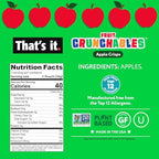 That's it. Fruit Crunchables (15 Pack) Apple Crisps healthy snacks for kids, Plant-Based, Non-GMO, Gluten-Free, No Sugar Added - Healthy Snack for lunch box 100% Natural Crunchy Fruit Snack
