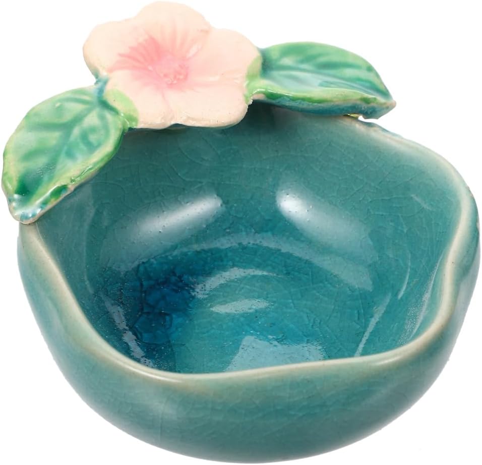 Healifty Ceramic Essential Oil Dish 3.54X2.95X1.37 Inch Spa Oil Bowl Aromatherapy Facial Mixing Bowl for Beauty Salon and Home Use