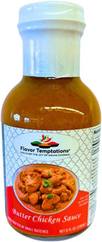 Butter Chicken Makhani Indian Curry Simmer Sauce by Flavor Temptations | Authentic, Vegan, Gluten-free, Low Sodium (8 FL Oz Glass Bottle)