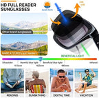 MARE AZZURO Reader Sunglasses Men Retro Square Sun Reading Glasses 1.0 1.25 1.5 1.75 2.0 2.25 2.5 2.75 3.0 3.5 4.0