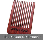 Beard Pick for Men- Wooden Comb Afro Hair Lift Combs