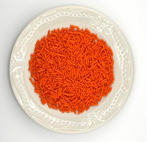Orange Sprinkles for Baking Cakes, Cupcakes, Cookie Decorations, Ice Cream and Donut Toppings Edible Decorating Baking Supplies - 4 oz package (Orange)